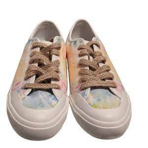Dolce Vita Clear Bryton Mulit-Color Organic Cotton Canvas Sneaker SZ 9.5 New